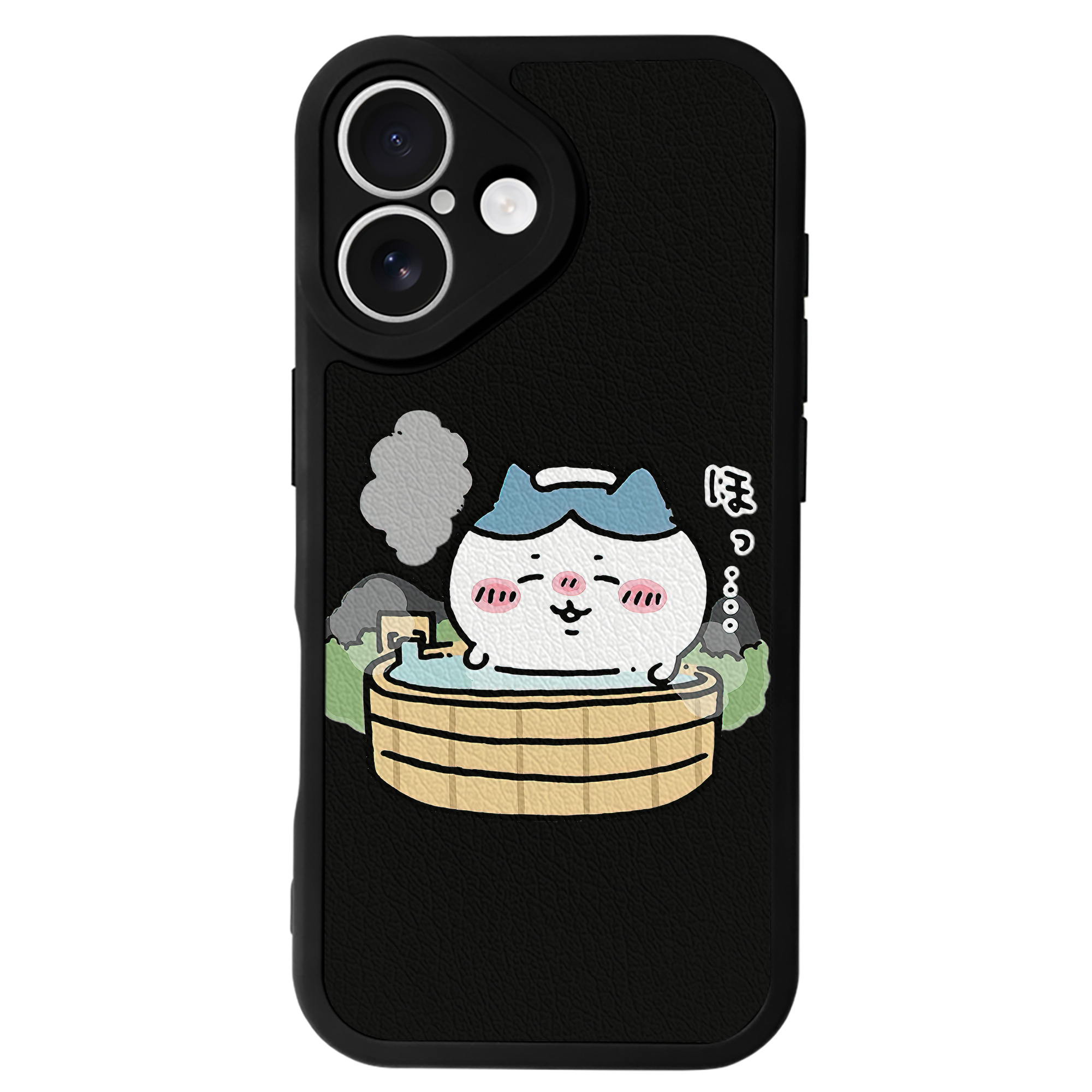 （画像用） ちいかわ ハチワレ Chii-kawa hachiware 【iPhone 16シリーズ対応】シリコンスマホケース（レザー調） 材質：シリコン